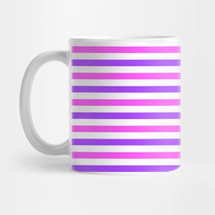 Horizontal Stripes Pattern - Purple, Magenta & White Mug